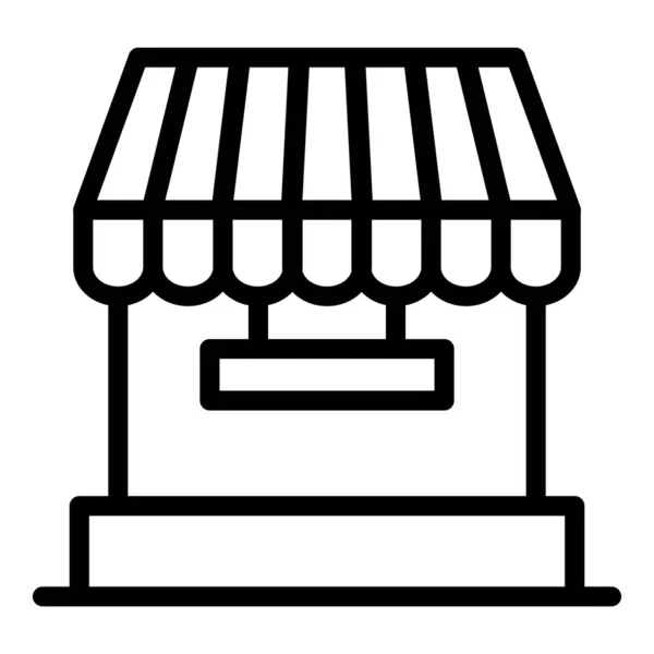 Plovoucí ikona prodejce, styl osnovy — Stockový vektor
