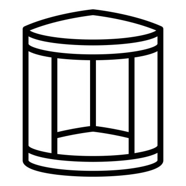 Köşedeki duş kabini simgesi, taslak biçimi