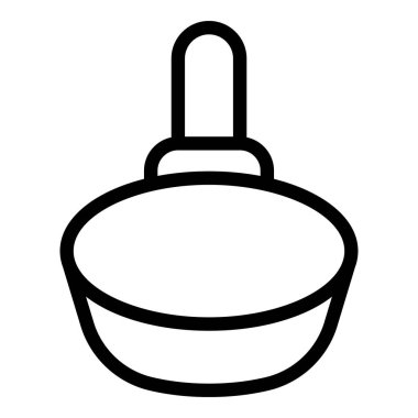 Yemek tavası kızartma simgesi, taslak biçimi