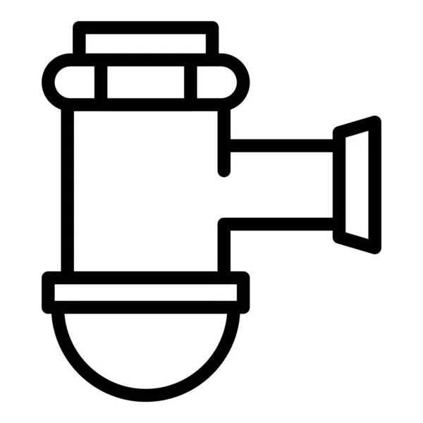 Tubo de tubo icono, estilo de contorno — Archivo Imágenes Vectoriales