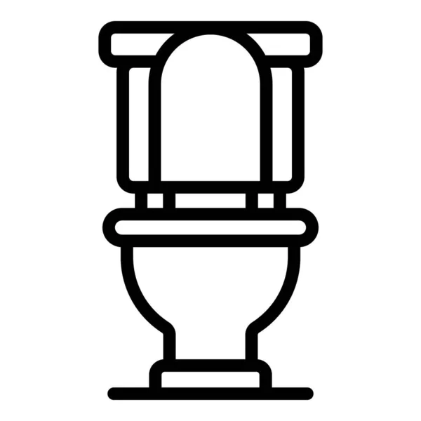 Toilet riolering icoon, omtrek stijl — Stockvector