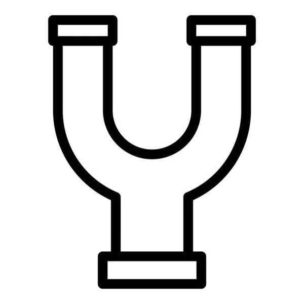 Ventilrohr-Symbol, Umrissstil — Stockvektor