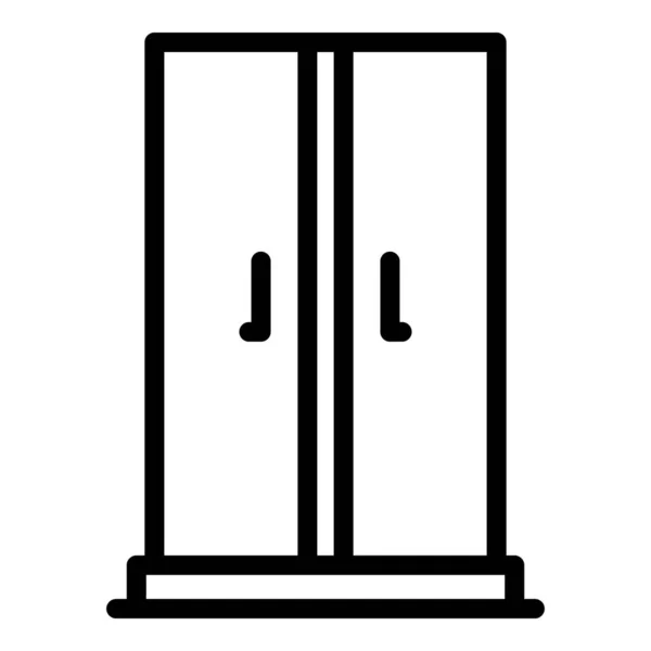 Nouvelle icône de cabine de douche, style contour — Image vectorielle
