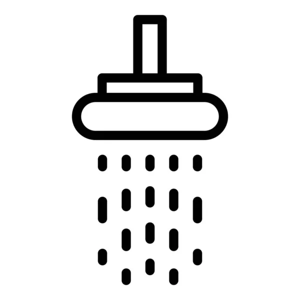 Shower head icon, outline style — Stock Vector