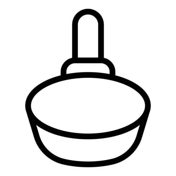 Måltider wok stekpanna ikon, kontur stil — Stock vektor