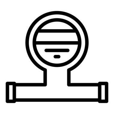 Kanalizasyon sistemi simgesi, ana hat biçimi