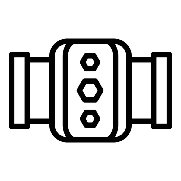 Icona del tubo di scarico, stile contorno — Vettoriale Stock