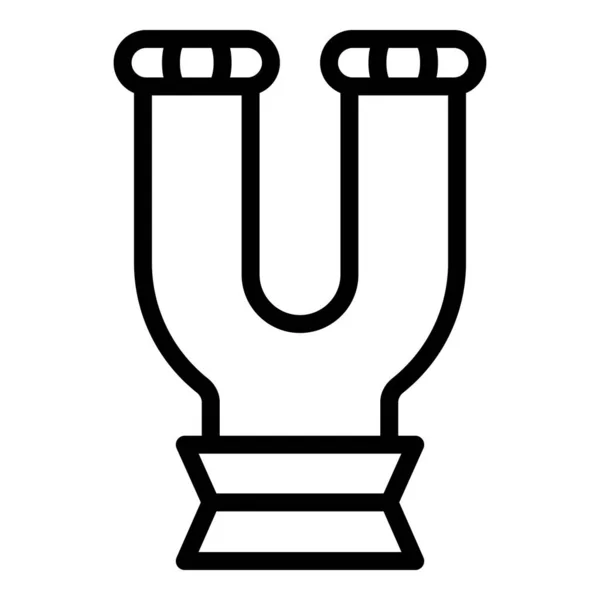 Wasserpfeifen-Symbol, Umriss-Stil — Stockvektor