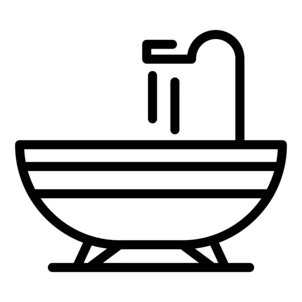 Icono de alcantarillado de baño, estilo de esquema — Vector de stock