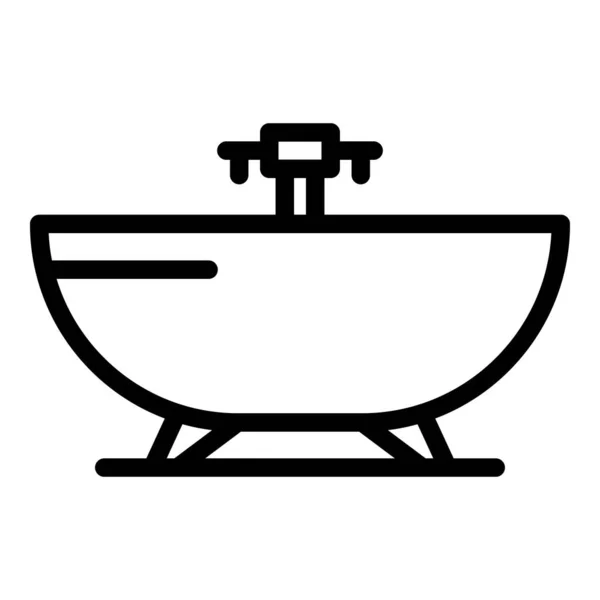 Cuarto de baño icono de alcantarillado, estilo contorno — Vector de stock