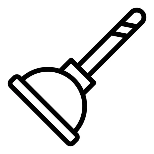 Иконка резинового плунжера, стиль контура — стоковый вектор