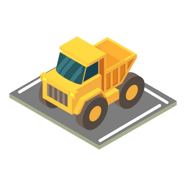 Icône de camion minier, style isométrique — Image vectorielle