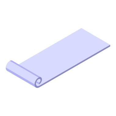 Fitness mat simgesi, izometrik biçim