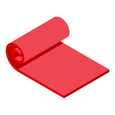 Yatak yoga simgesi, izometrik biçim