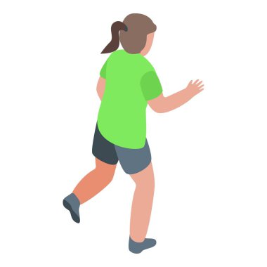 Kız futbolcu simgesi, izometrik biçim