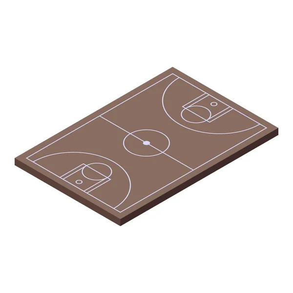Basketball court icon, isometric style — Stock Vector
