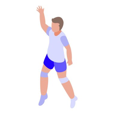 Voleybol oyuncusu simgesi, izometrik biçim