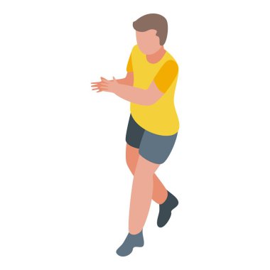 Plaj voleybol ikonu, izometrik stil