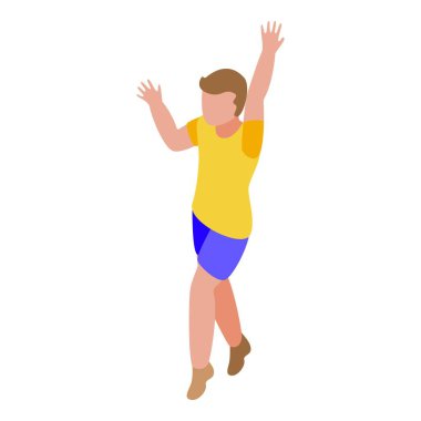 Voleybol oyuncusu simgesi, izometrik biçimi kullan