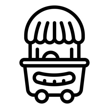 Hot dog kiosk simgesi, özet biçimi