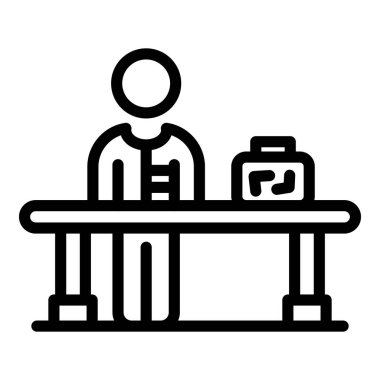 Havaalanı çalışanı simgesi, taslak biçimi