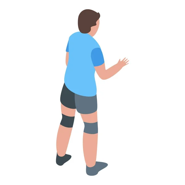 Icône de volley-ball enfant, style isométrique — Image vectorielle