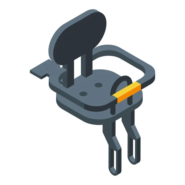 Family child seat bike icon, isometric style — Stock Vector