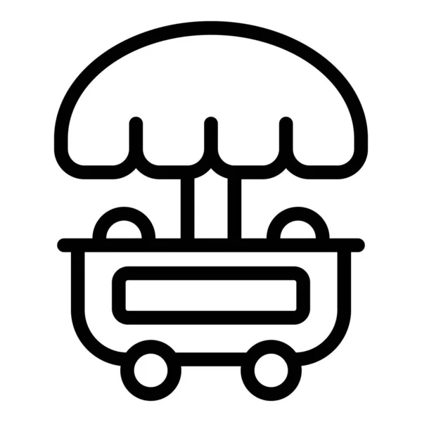 Icono de soporte de comida chatarra, estilo de esquema — Vector de stock