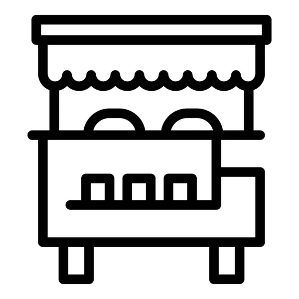Hot dog street snack icon, περίγραμμα στυλ — Διανυσματικό Αρχείο