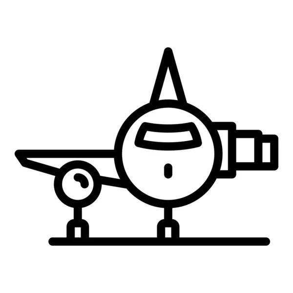 Icône de l'avion, style contour — Image vectorielle