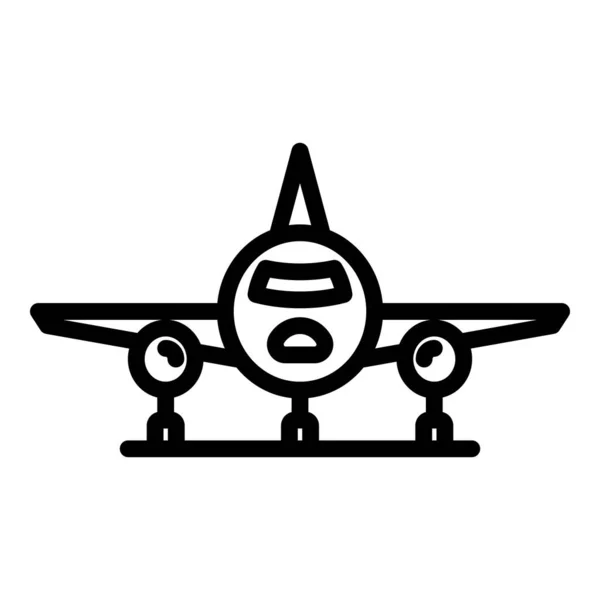 Aircraft icon, outline style — Stock Vector