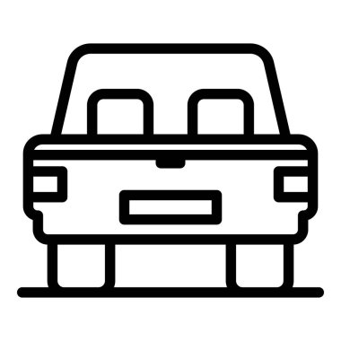 Araba bagajı ikonu, taslak biçimi