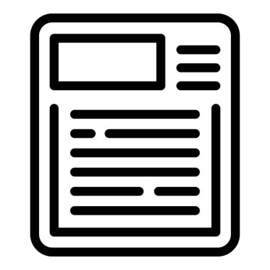 Gazete simgesini geri dönüştür, taslak biçimi