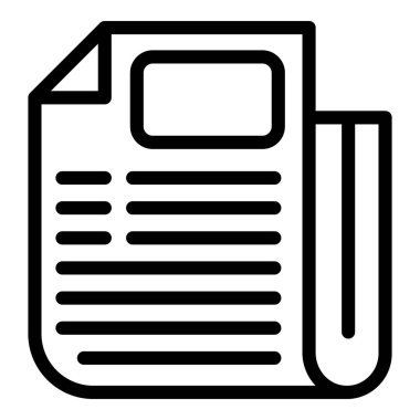 Doğrusal gazete simgesi, özet biçimi