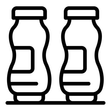 Süt şişeleri simgesi, taslak biçimi
