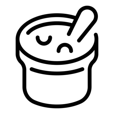 Ekşi krema ikonu, taslak biçimi