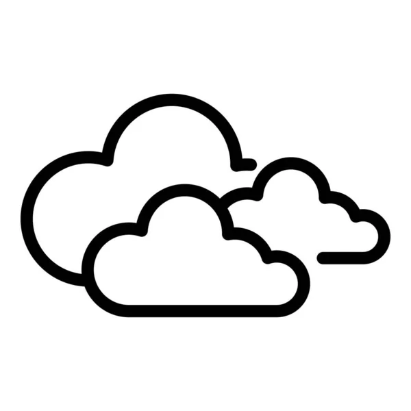 Иконка "Облачный прогноз", стиль контура — стоковый вектор