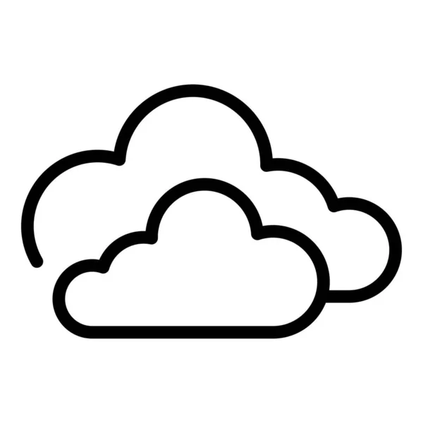 Иконка сезонных облаков, стиль контура — стоковый вектор
