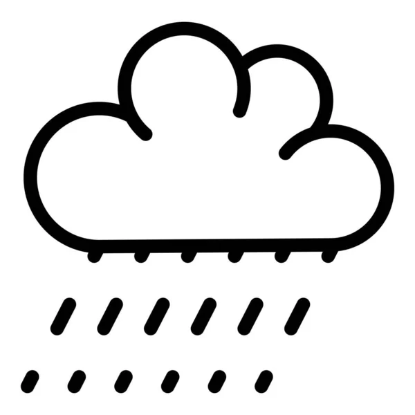 Drizzle weather icon, outline style — Stock Vector