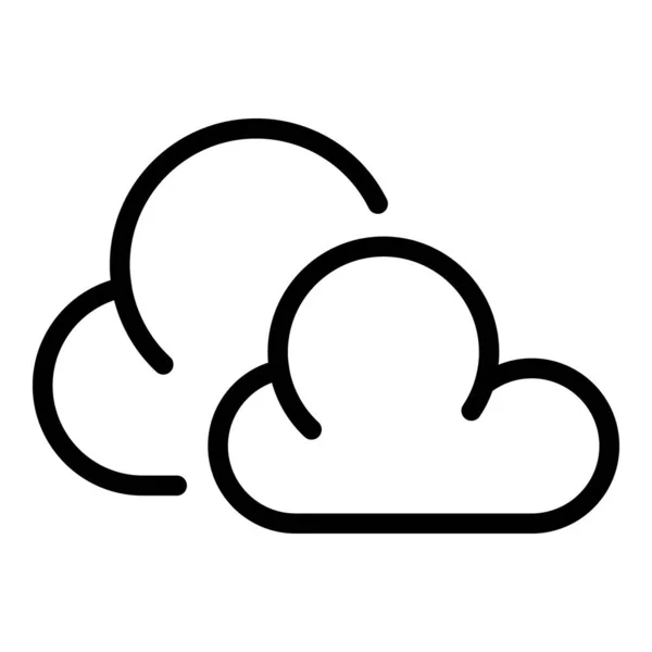 Misty cloud icon, outline style — Stock Vector