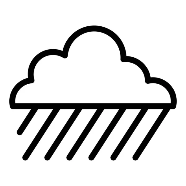 Temporada lloviendo icono del cielo, estilo de contorno — Vector de stock