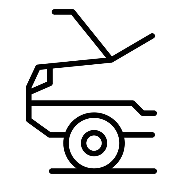 Service auto kofferbak pictogram, omtrek stijl — Stockvector