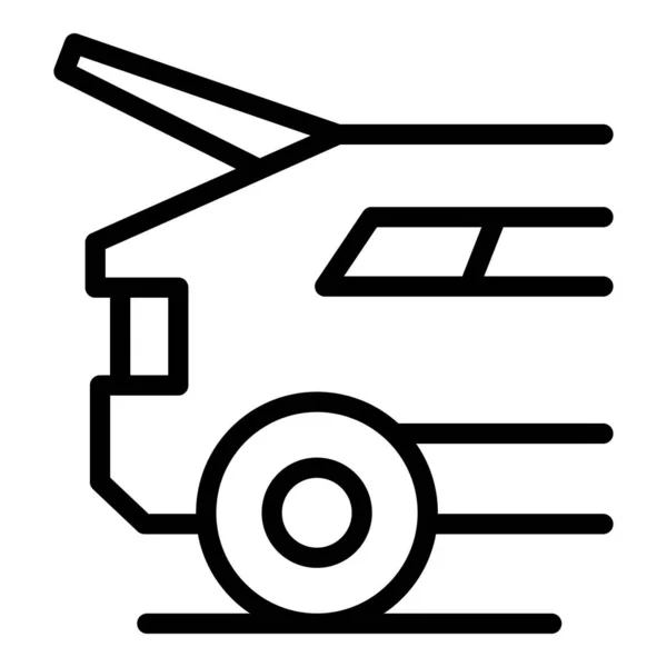 Εικονίδιο αυτοκινήτου εκκίνησης, στυλ περιγράμματος — Διανυσματικό Αρχείο