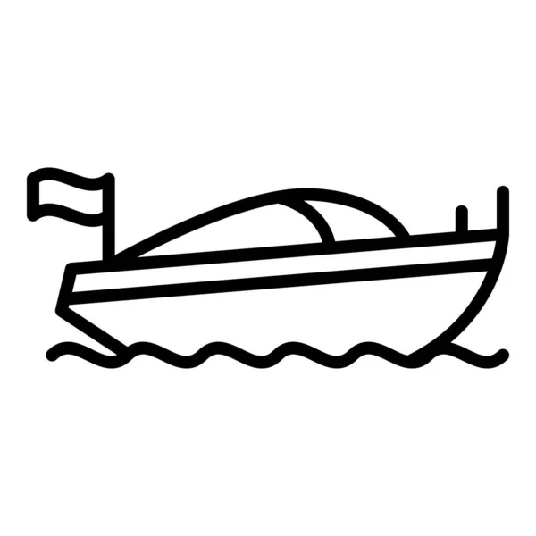 Ikona záchranného člunu zranění, obrys — Stockový vektor