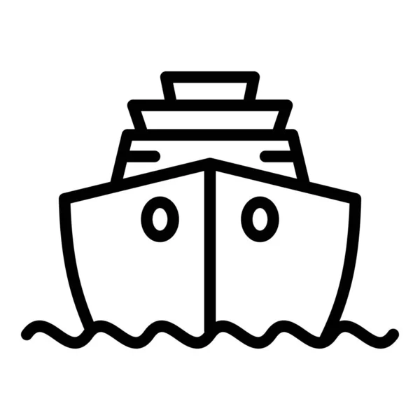 Motorik räddningsbåt ikon, kontur stil — Stock vektor