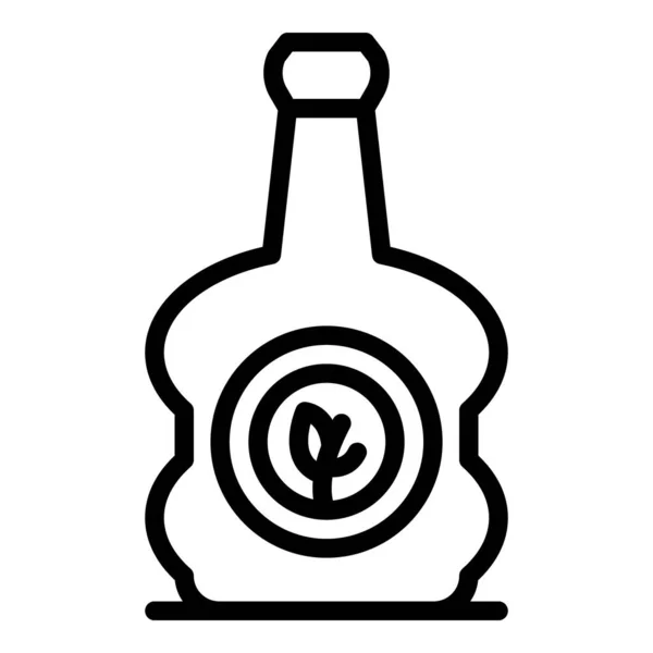 Ícone de garrafa de bourbon premium, estilo esboço — Vetor de Stock