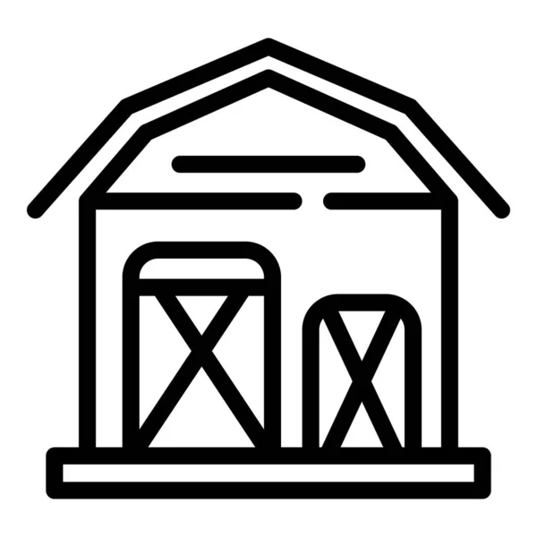 Boerderij icoon, outline stijl — Stockvector