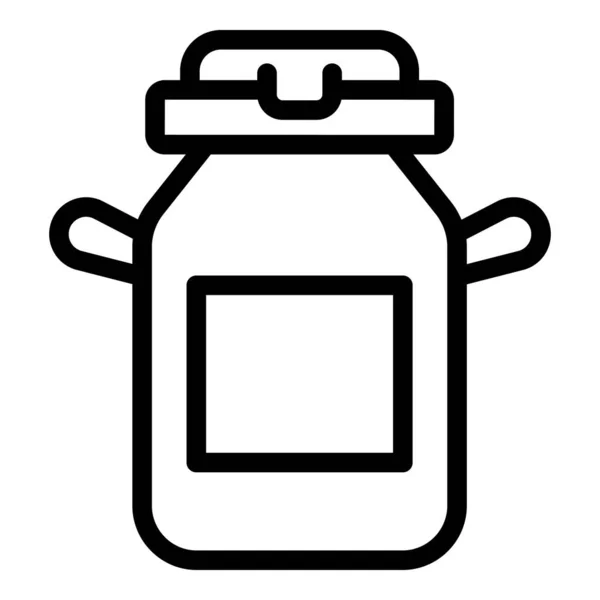 Milk barrel icon, outline style — Stock Vector