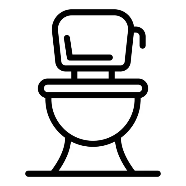 Toilet icoon, outline stijl — Stockvector