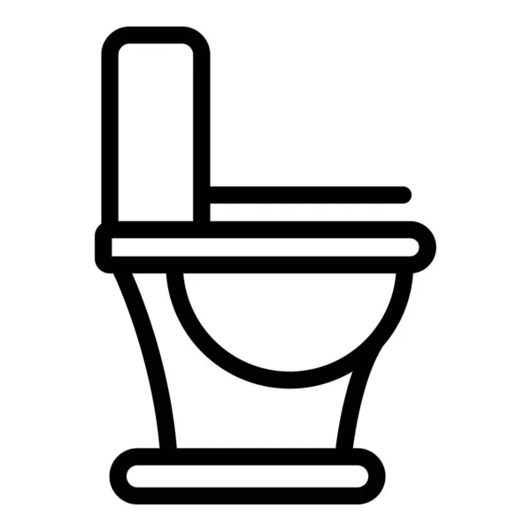 Home toilet icoon, outline stijl — Stockvector